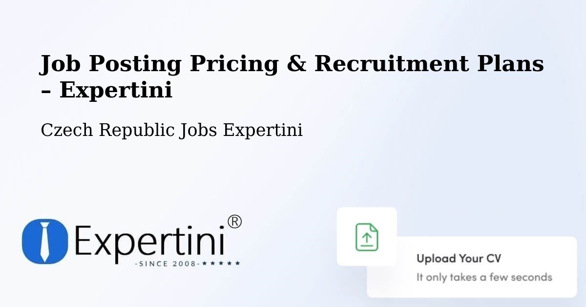 Job Posting Pricing & Recruitment Plans – Rosice - Rosice, Czech Republic Jobs Expertini